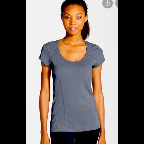 NWOT Zella Gray Sunny Run Athletic Top - Picture 1 of 6